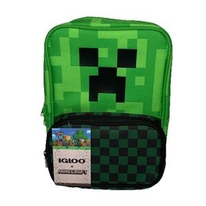 Minecraft Creeper Rectangle Crossbody Cooler Bag 8 Can Igloo Insulated NWT